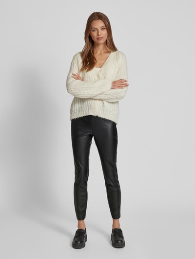 Rich & Royal Super skinny fit broek in leerlook Zwart - 1