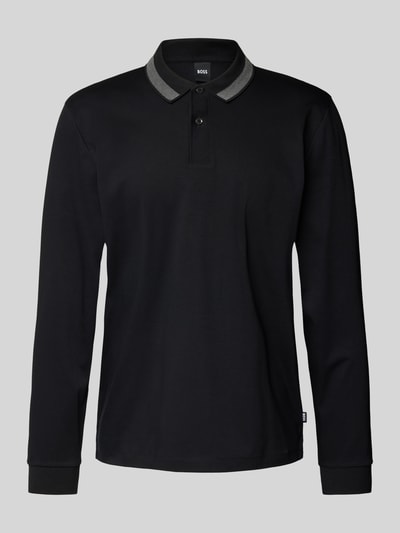 BOSS Poloshirt mit Label-Detail Modell 'Pleins' Black 2