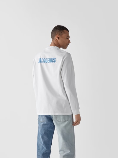 Jacquemus Longsleeve mit Label- und Backprint Weiss 5