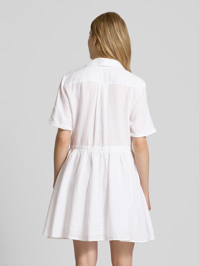 Tommy Hilfiger Ausgestelltes Hemdblusenkleid aus reinem Leinen Weiss 5