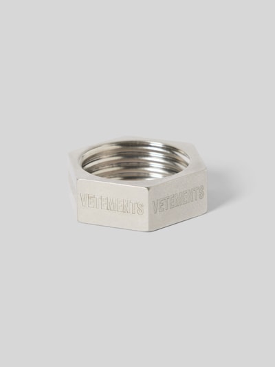 VETEMENTS Ring mit Logo-Prägung Silber 2