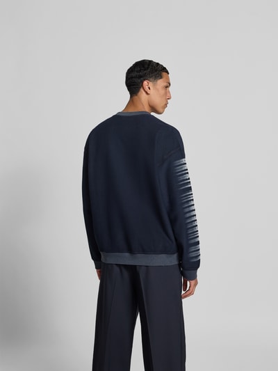 Diesel Sweatshirt mit gerippten Abschlüssen Dunkelblau 5