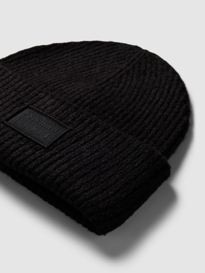 Redefined Rebel Beanie mit Label-Patch Modell 'HOOD' Black 2