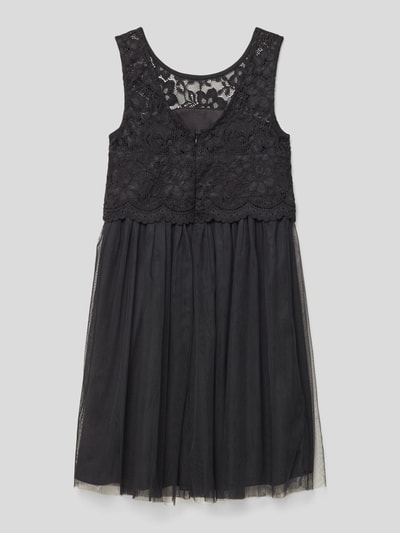 Happy Girls Kleid mit Spitzenbesatz Schwarz 3