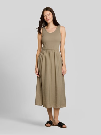 Tom Tailor Leicht ausgestelltes Freizeitkleid aus Viskose-Mix Khaki 4