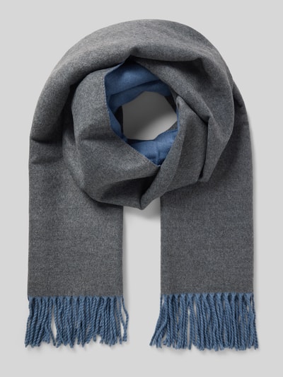 Kurt Beines Schal mit Fransen Blau 1