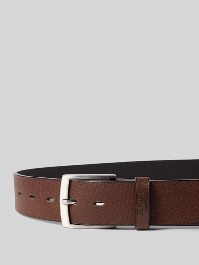 JOOP! COLLECTION Pasek skórzany ze sprzączką Ciemnobrązowy 2