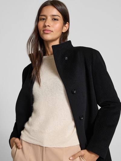 ICONS Cinzia Rocca Mantel mit Kaschmir-Anteil Black 3