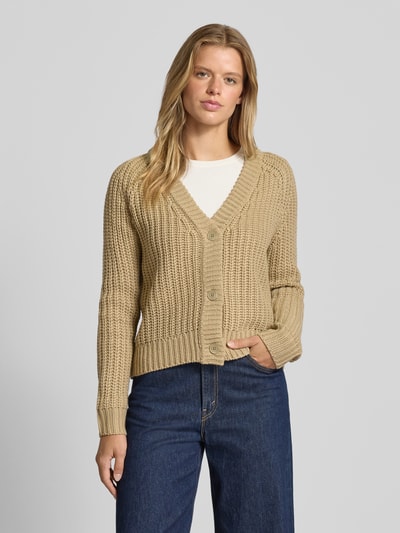 Noisy May Strickjacke mit V-Ausschnitt Modell 'CHARLIE' Beige 4