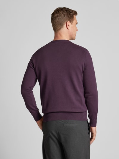 BOSS Orange Strickpullover mit  Kaschmir-Anteil Modell 'Kanovano' Purple 5