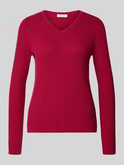 Christian Berg Woman Sweter z dzianiny z dekoltem w serek Fuksjowy 2