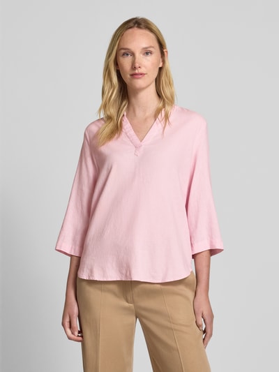 s.Oliver RED LABEL Regular Fit Blusentop aus Leinen-Viskose-Mix Rosa 4