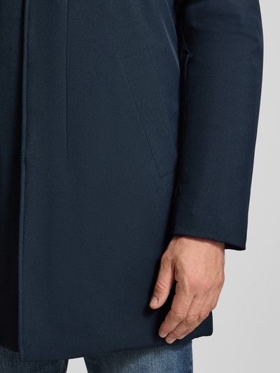 Matinique Regular fit functionele lange jas met steekzakken, model 'Harvey' Marineblauw - 3