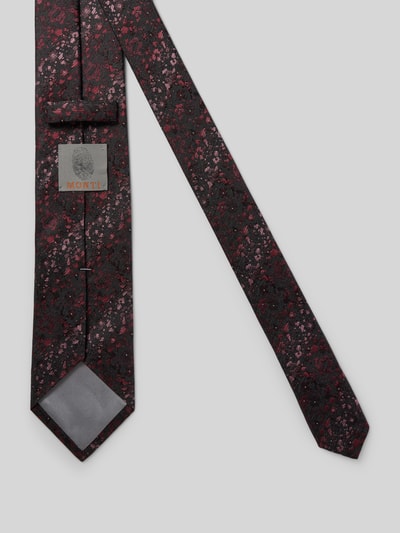 MONTI Krawatte aus Seide im Allover-Look (7,5 cm) Bordeaux 2