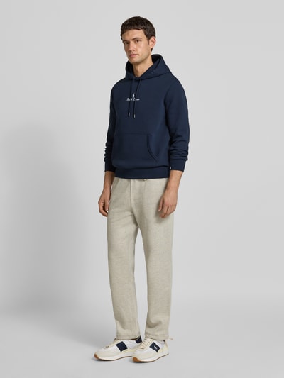 Polo Ralph Lauren Hoodie met labelstitching en kangoeroezak Marineblauw - 1