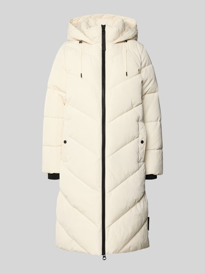 s.Oliver RED LABEL Płaszcz pikowany o prostym kroju z kapturem Złamany biały 2