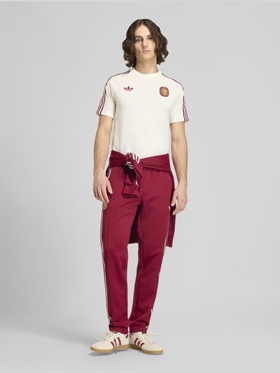 adidas Originals Spodnie dresowe w kroju regular fit z dodatkiem bawełny Bordowy 1