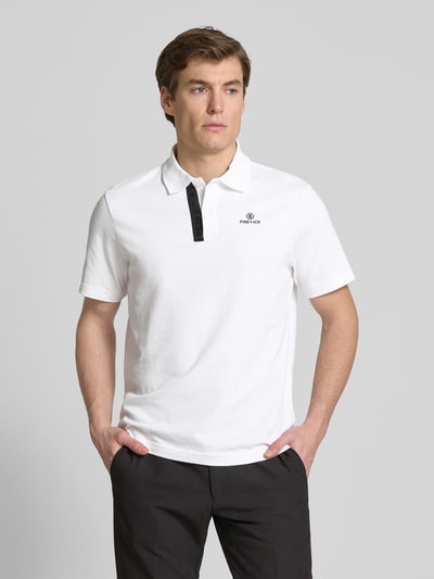 FIRE + ICE Poloshirt mit Label-Print Modell 'Ramon' Weiss 4