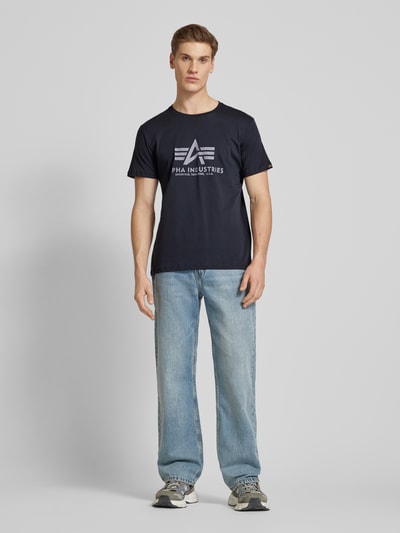 Alpha Industries T-shirt van zuiver katoen Marineblauw - 1