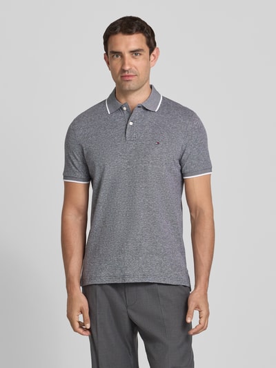 Tommy Hilfiger Regular Fit Poloshirt aus Baumwoll-Leinen-Mix Black 4