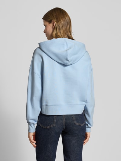 GUESS Jeans Relaxed fit hoodie met logostitching model 'Baker' Lichtblauw - 5