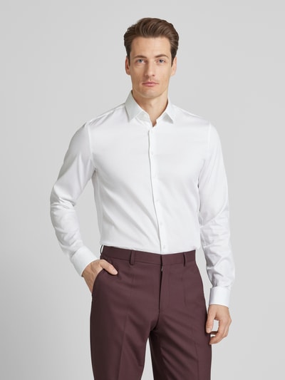 CK Calvin Klein Regular Fit Business-Hemd mit Kentkragen Modell 'Bari' Weiss 4