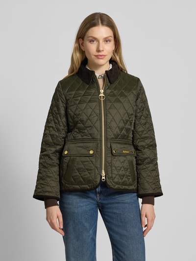 Barbour Shaped fit gewatteerd jack, model 'BEADNELL' Olijfgroen - 4