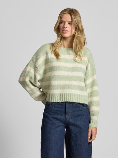 Only Regular Fit Strickpullover mit Allover-Muster Modell 'LAYA' Schilf 4
