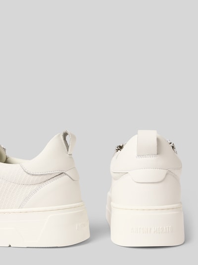 Antony Morato Ledersneaker mit Reißverschluss Weiss 2