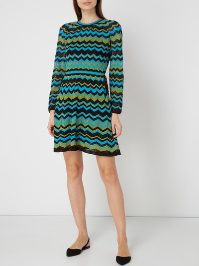 M Missoni Gebreide jurk met zigzagmotief  Turquoise - 1