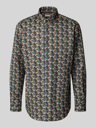 Jake*s Regular Fit Business-Hemd mit Knopfleiste Marine 2