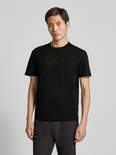 EA7 Emporio Armani T-Shirt mit Label-Print Black 4