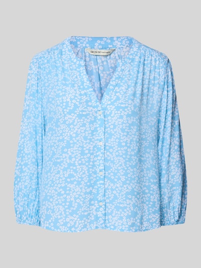 Tom Tailor Denim Loose Fit Bluse mit Allover-Muster Hellblau 2