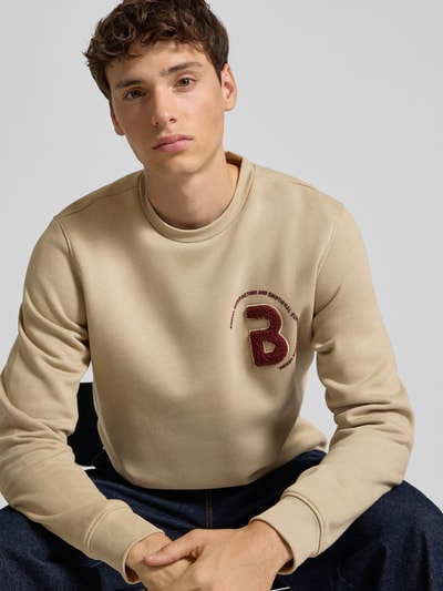 Blend Sweatshirt met labeldetail, model 'FLORIAN' Beige - 3