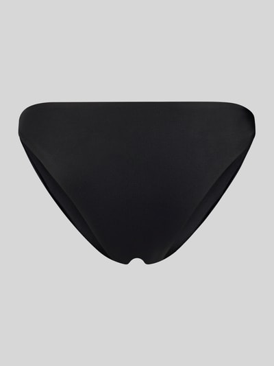 Produktfoto, Bikini-Slip mit Label-Print von HUGO, Optik: Unifarben, glatte schwarze Oberfläche, Damen, Vorderansicht