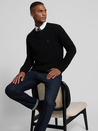 Polo Ralph Lauren Regular fit gebreide pullover van een mix van wol en kasjmier Zwart - 3