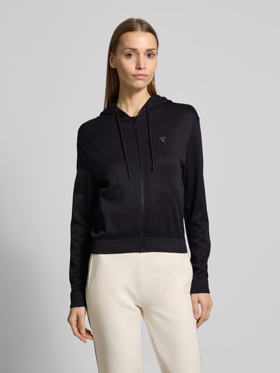 Guess Activewear Sweatjack met labelapplicatie, model 'MARTINA' Zwart - 4