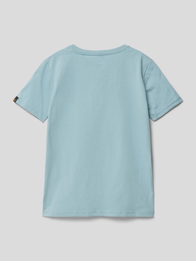 Alpha Industries T-shirt met labelprint, model 'Basic' Bleu - 3