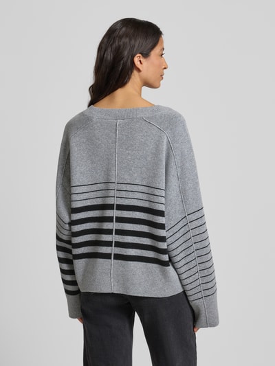 BOSS Relaxed Fit Strickpullover aus Schurwoll-Kaschmir-Mix Modell 'FUTALI' Mittelgrau 5