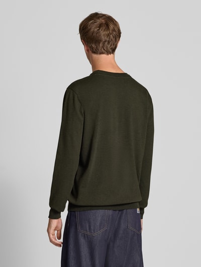 Blend Strickpullover mit Rundhalsausschnitt Modell 'Bruton' Oliv 5