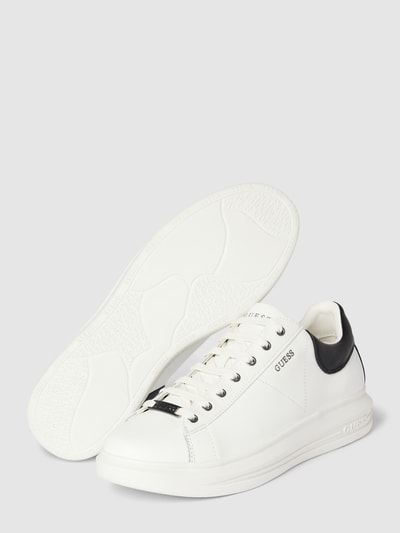 Guess Sneakers van leermix, model 'VIBO' Wit - 5