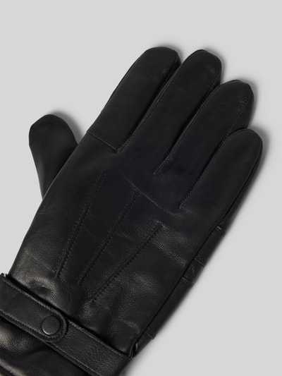 Barbour Handschuhe mit Druckknopfverschluss Modell 'Burnished' Black 3