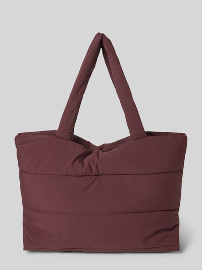 MSCH Copenhagen Shopper in doorgestikte look met logopatch, model 'Sasja' Donkerbruin - 4