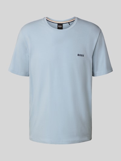 BOSS Regular fit T-shirt van mix van katoen en elastaan Lichtblauw - 2