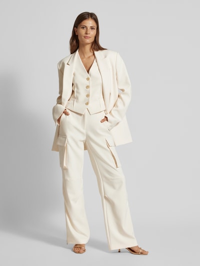 Patrizia Pepe Regular Fit Cargohose mit Gürtelschlaufen Offwhite 1