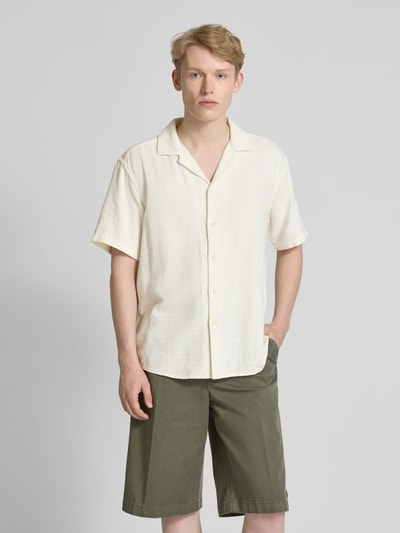 Only & Sons Freizeithemd aus Viskose-Mix mit Leinen-Anteil Modell 'LATHAM' Offwhite 4