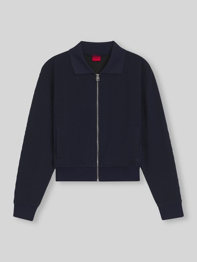HUGO Bluzon o kroju relaxed fit z detalem z logo model 'DADRID' Granatowy 2
