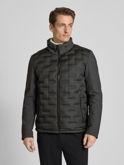 bugatti Gewatteerd jack met opstaande kraag Grafiet - 4