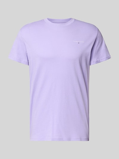 Tommy Jeans Slim Fit T-Shirt aus reiner Baumwolle Lila 2