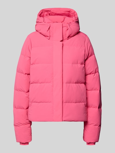Produktfoto, Steppjacke mit Daunen-Federn-Füllung von Columbia, róż, prostokątne pikowania, Mieszanka materiałów z dodatkiem streczu, krój regular fit, Kaptur, zamek błyskawiczny kryty, Długość tyłu w rozmiarze S: 59 cm, szerokość ramion w rozmiarze S: 42 cm, szerokość w rozmiarze S: 54 cm, Długość rękawów w rozmiarze S: 69 cm
